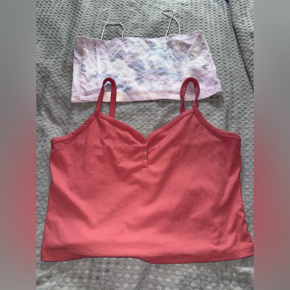 2 WOMENS XL CAMI TAMK TOPS SHIRTS